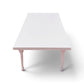 Kids White Rectangular Table Pink