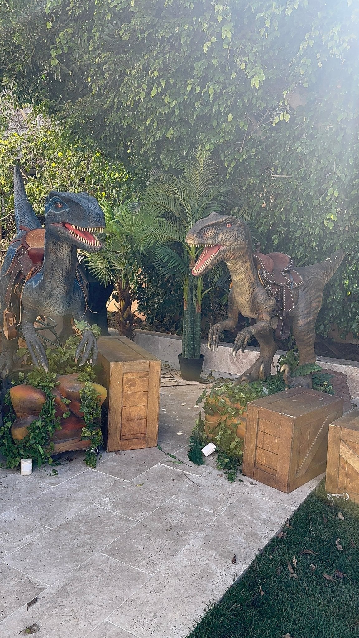 Animated Delta Velociraptor with Saddle - Custom Prop Rentals