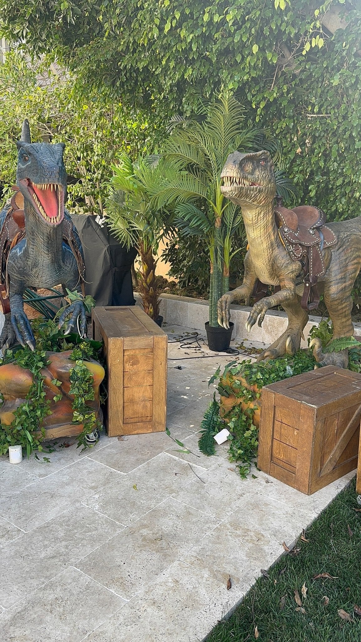 Animated Delta Velociraptor with Saddle - Custom Prop Rentals