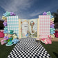 Blue Checkered Wall - Custom Prop Rentals