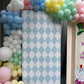 Blue Checkered Wall - Custom Prop Rentals