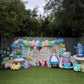 Blue Checkered Wall - Custom Prop Rentals
