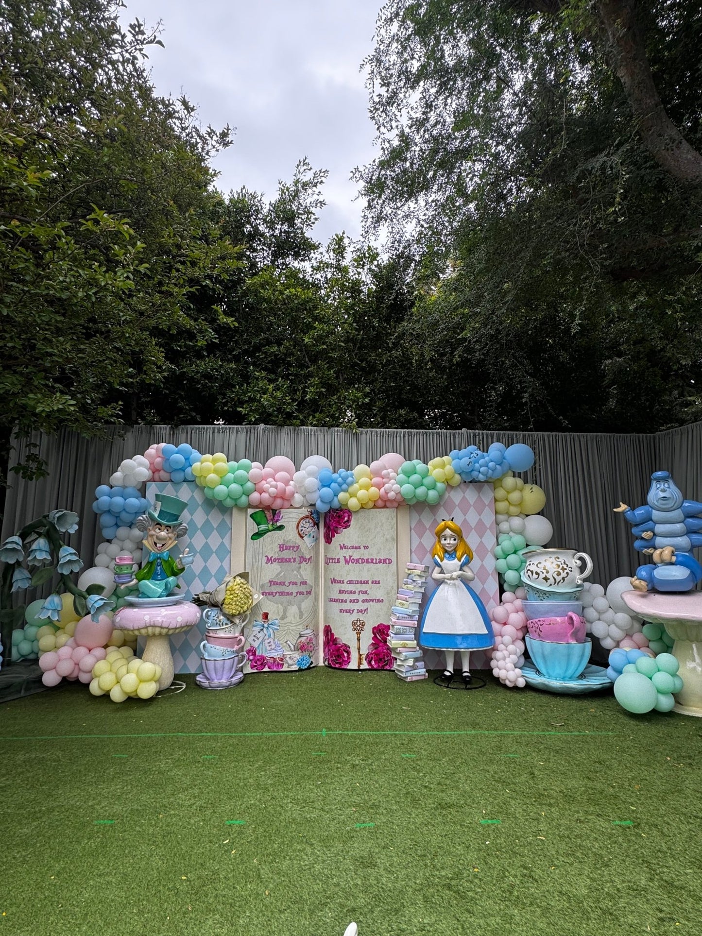 Blue Checkered Wall - Custom Prop Rentals