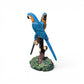Blue Macaw Lover Parrot on Branch - Custom Prop Rentals