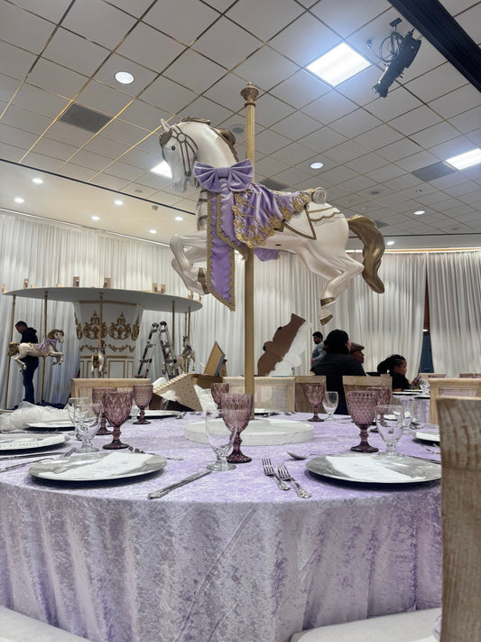 Carousel Horse Lavender - Custom Prop Rentals