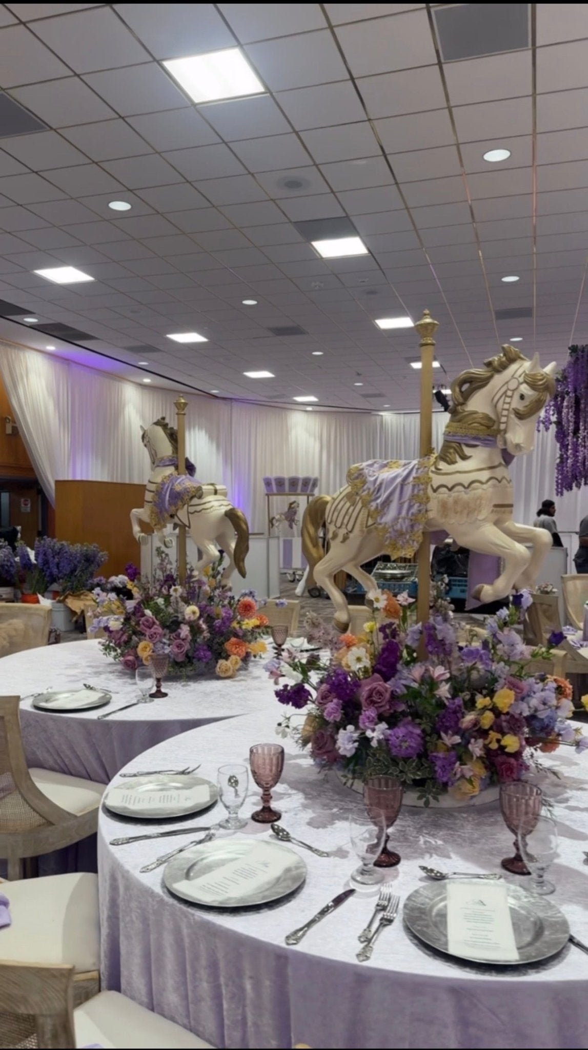 Carousel Horse Lavender - Custom Prop Rentals