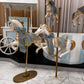Carousel Horse on Stand Blue with Dress - Custom Prop Rentals