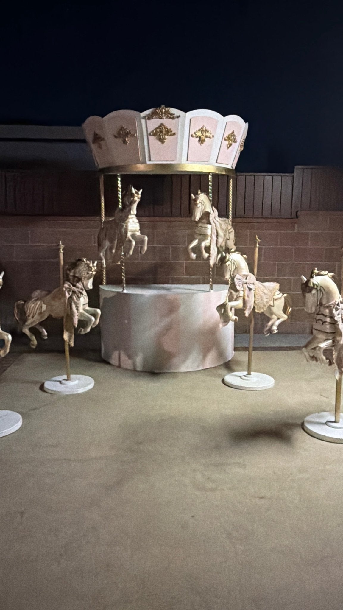 Carousel w/ Horses (Pink) - Custom Prop Rentals