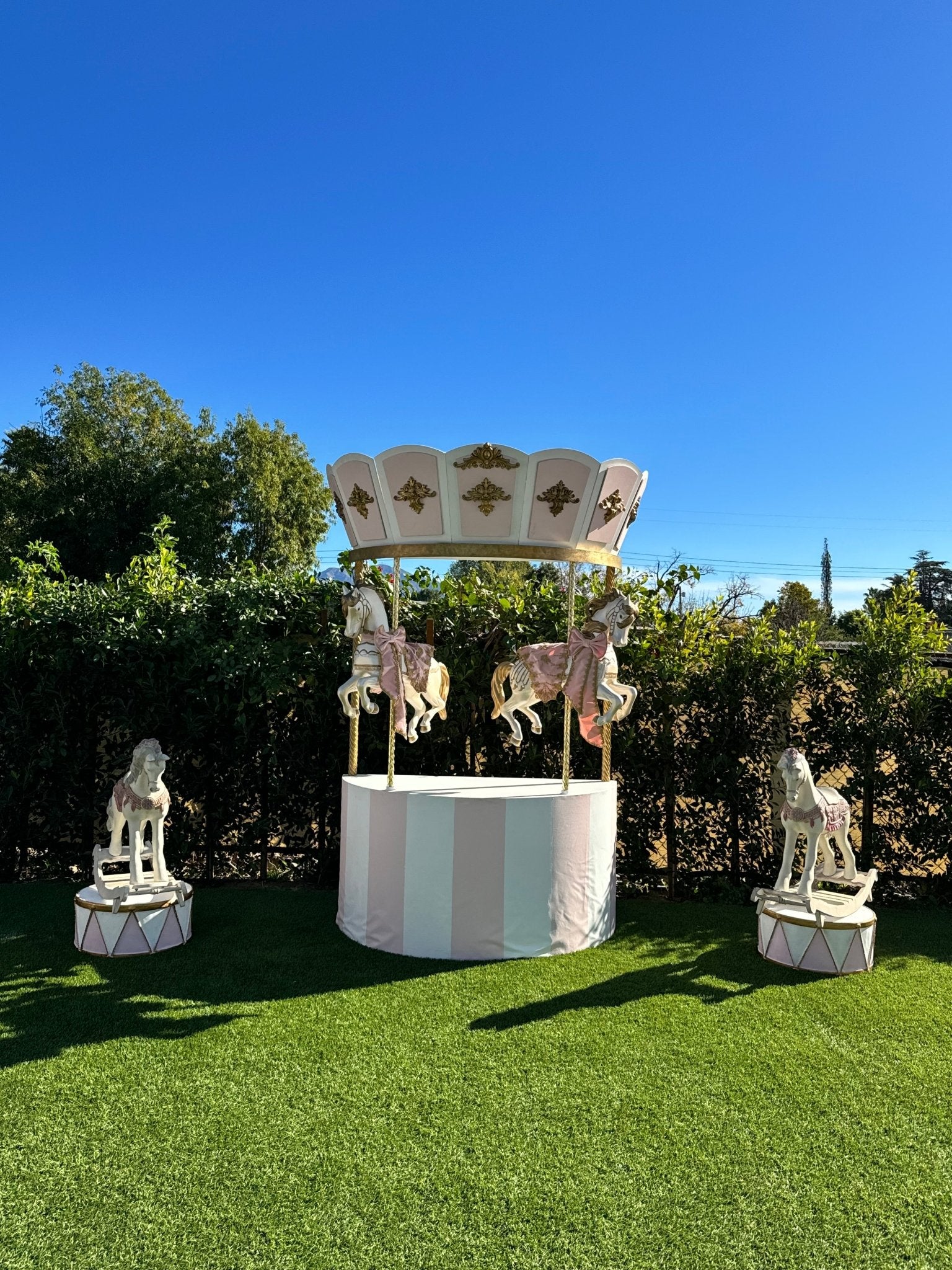 Carousel w/ Horses (Pink) - Custom Prop Rentals