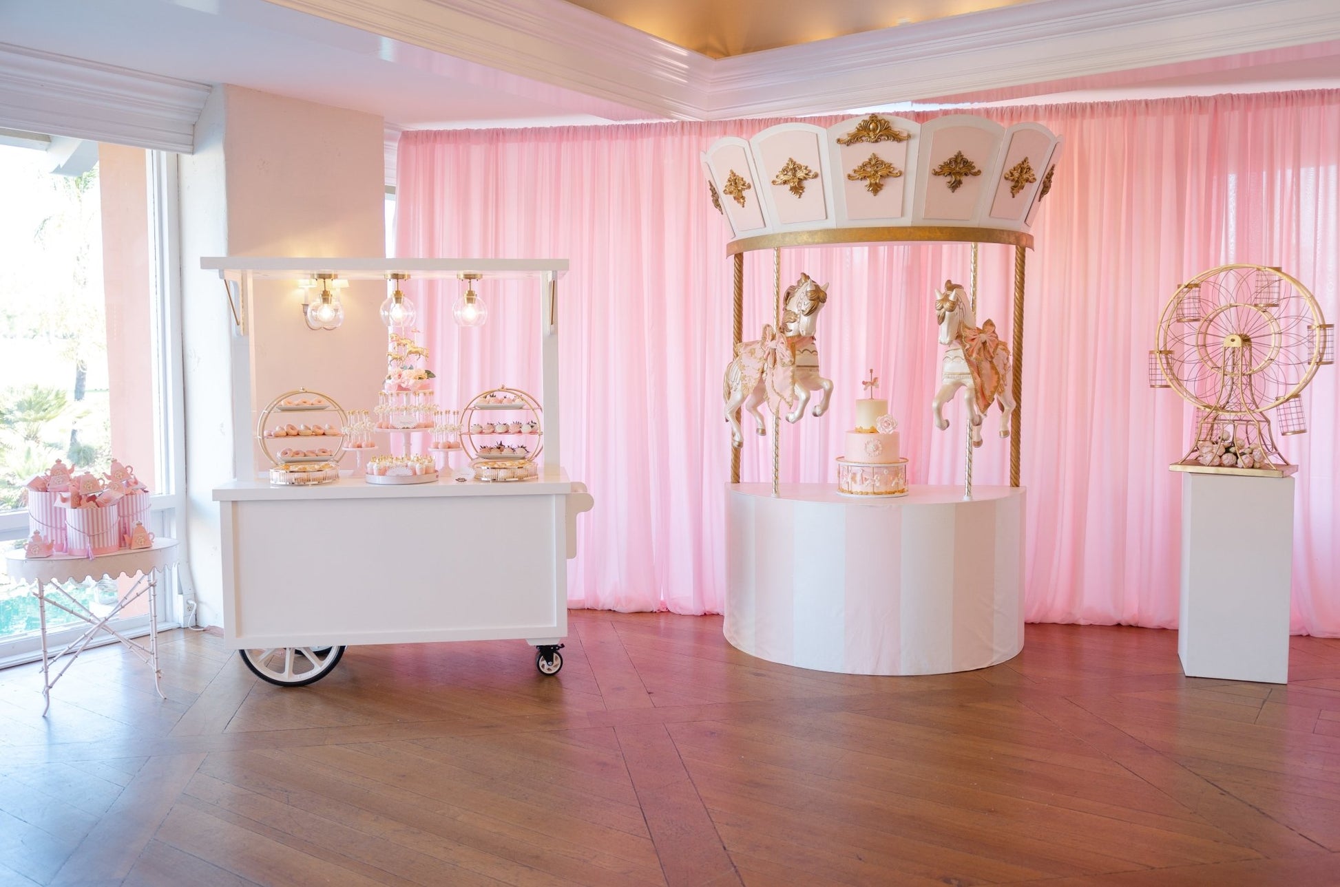 Carousel w/ Horses (Pink) - Custom Prop Rentals