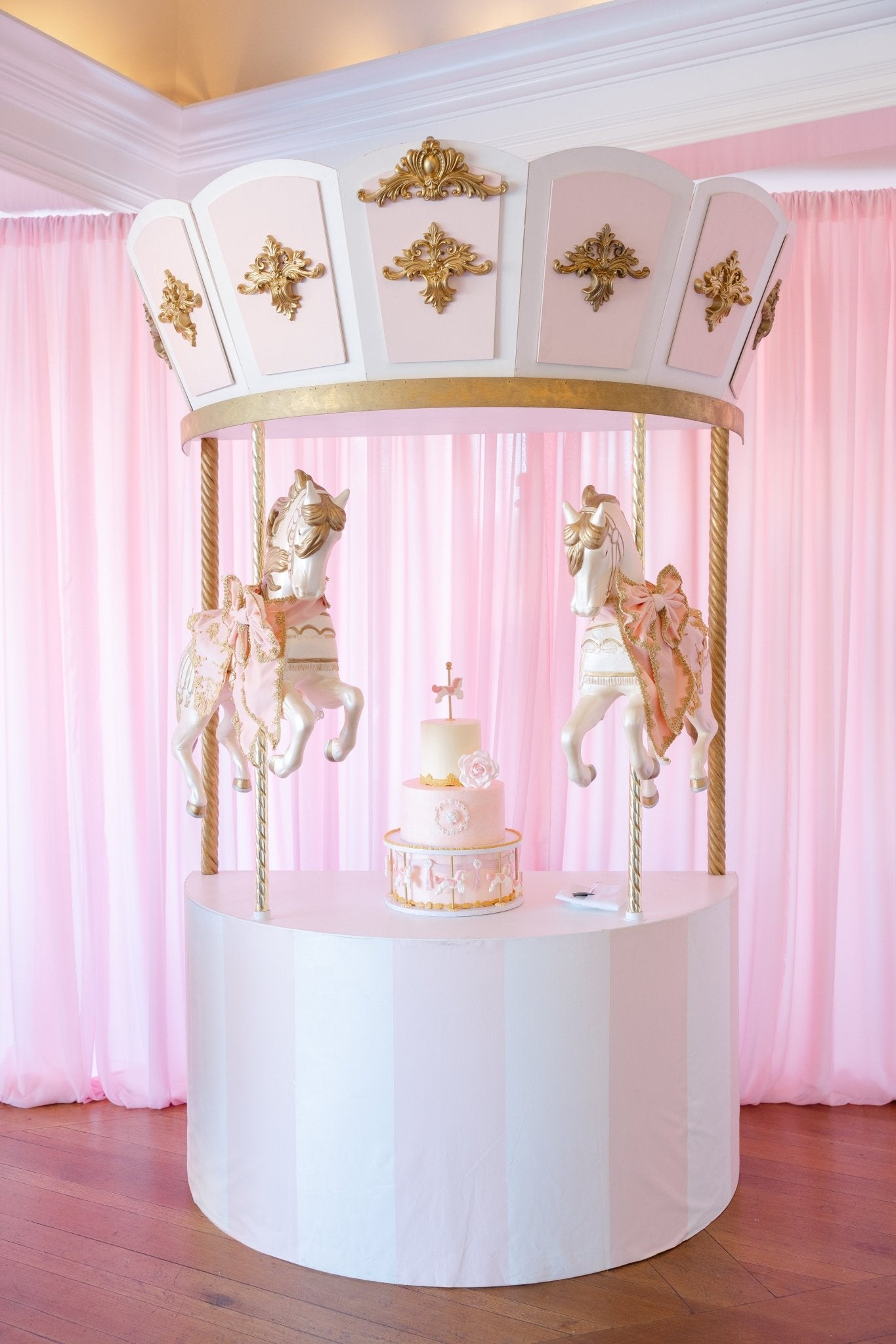 Carousel w/ Horses (Pink) - Custom Prop Rentals