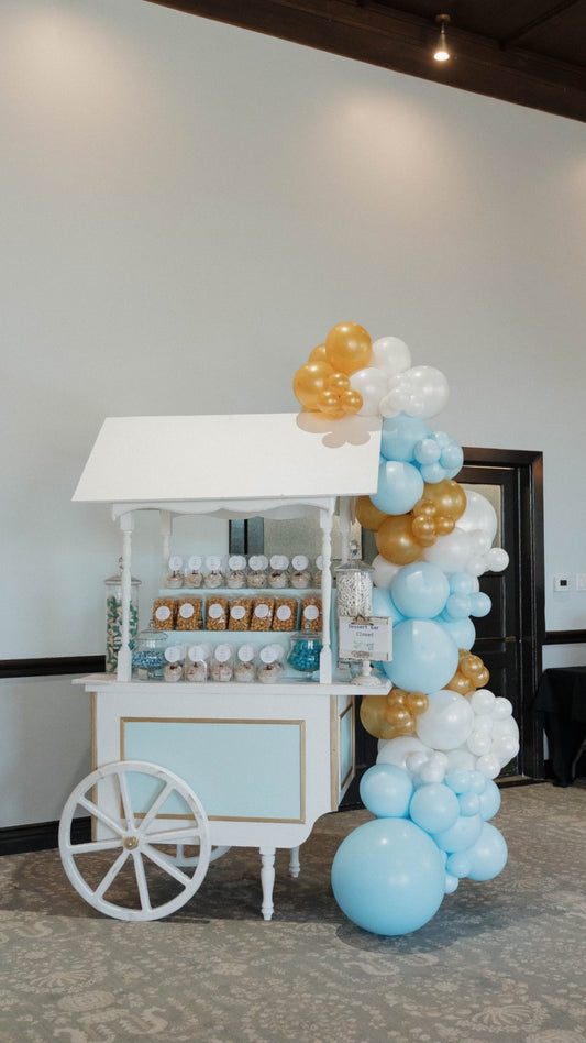 Cart Blue & White - Custom Prop Rentals