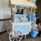 Cart Blue & White - Custom Prop Rentals