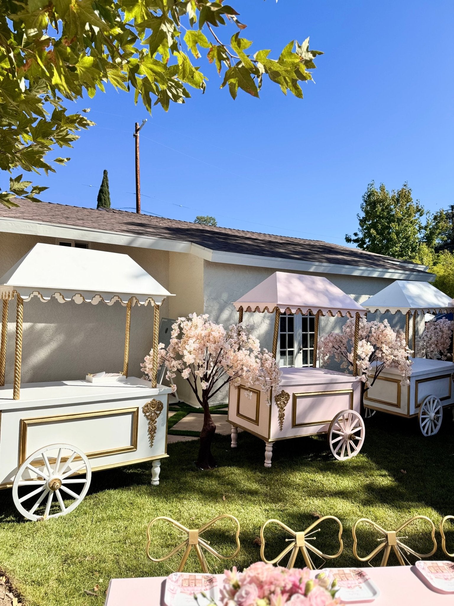 Cart Fancy in White - Custom Prop Rentals