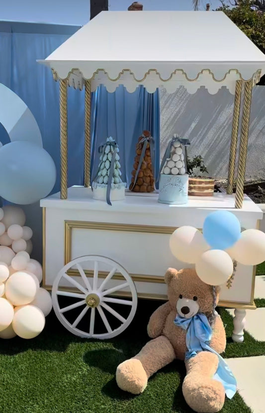 Cart Fancy in White - Custom Prop Rentals
