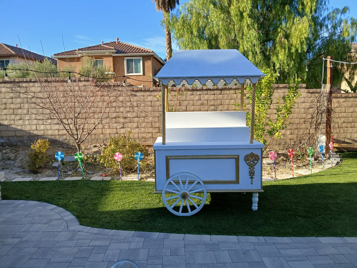 Cart Fancy in White - Custom Prop Rentals