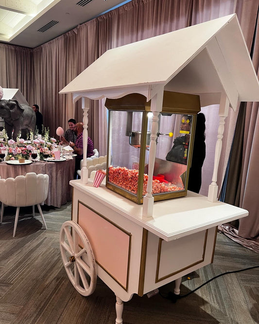 Cart Pink & White - Custom Prop Rentals