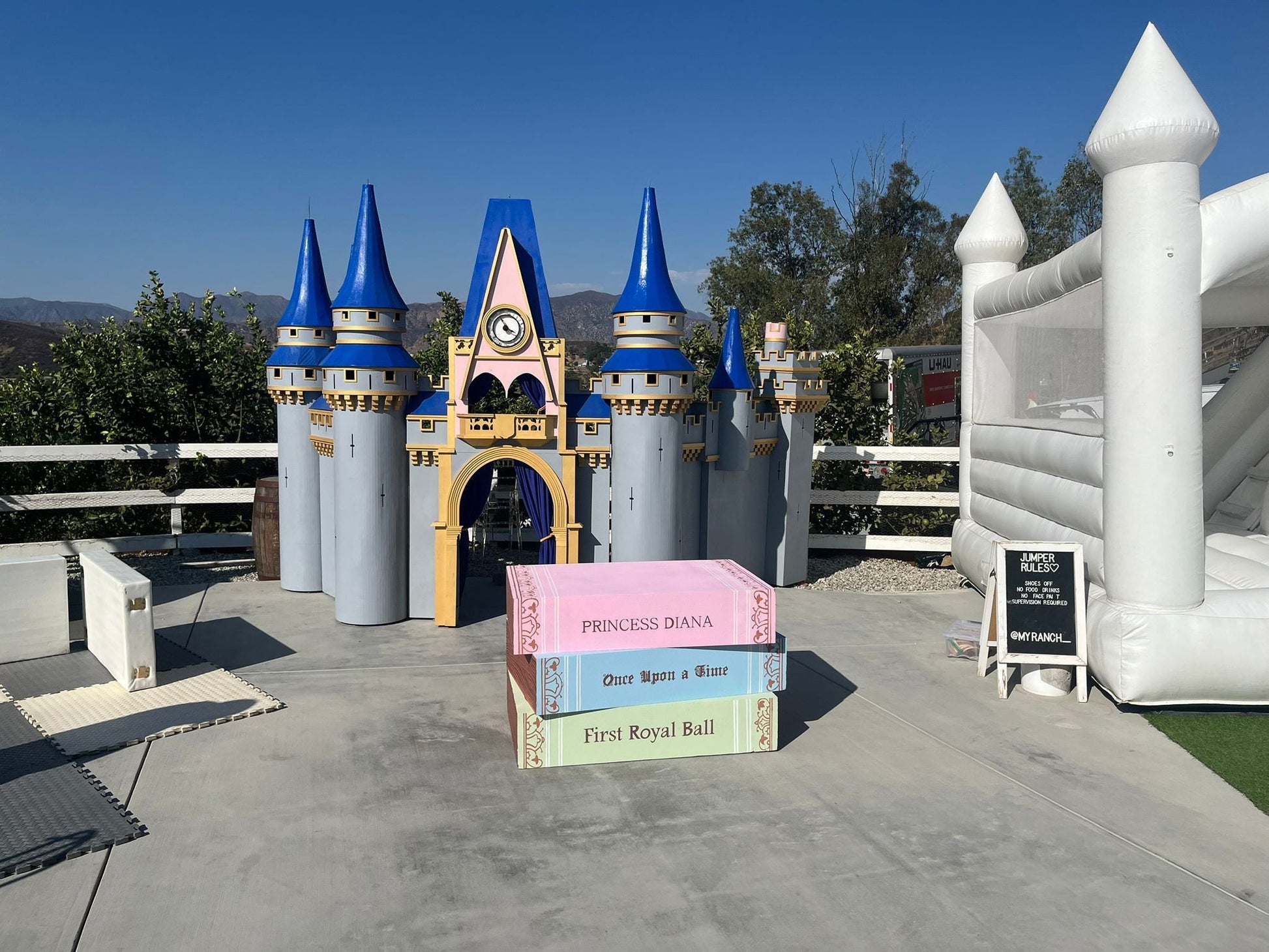 Castle Blue & Pink Lower Section - Custom Prop Rentals