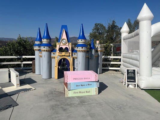 Castle Blue & Pink Lower Section - Custom Prop Rentals