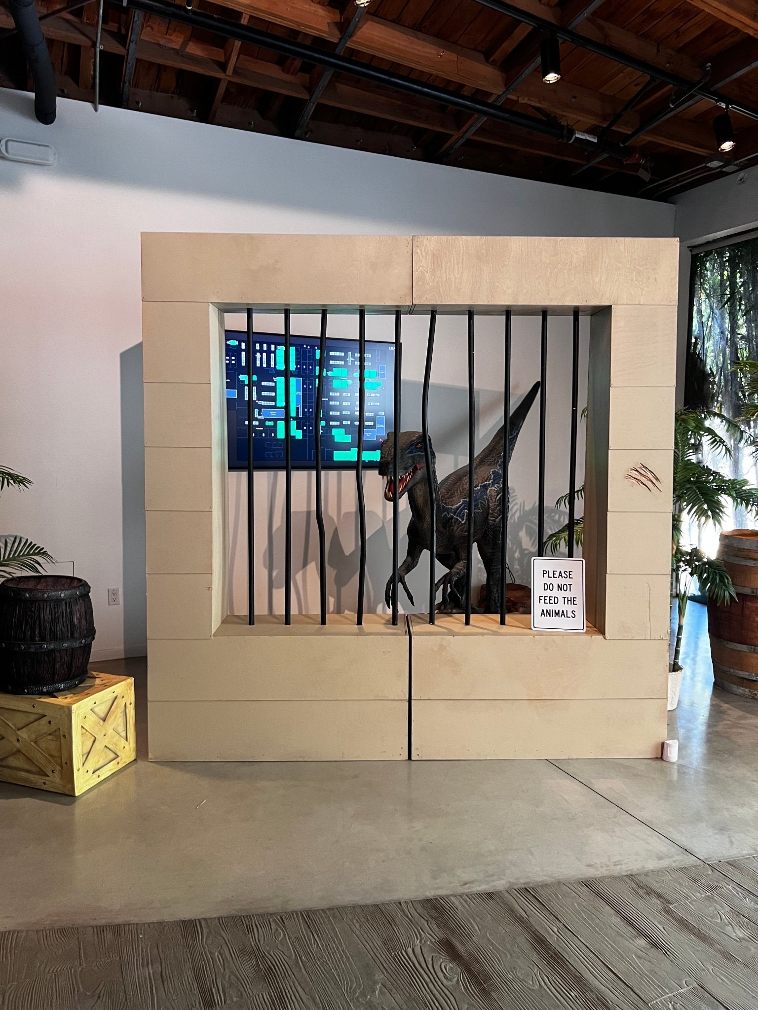Dinosaur Gate with Bars - Custom Prop Rentals