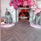 Elephant Base Large in Pink - Custom Prop Rentals