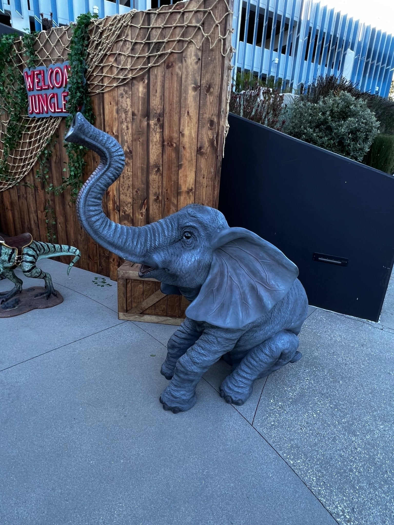 Elephant Sitting no Tusk - Custom Prop Rentals