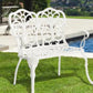 Garden Bench White - Custom Prop Rentals