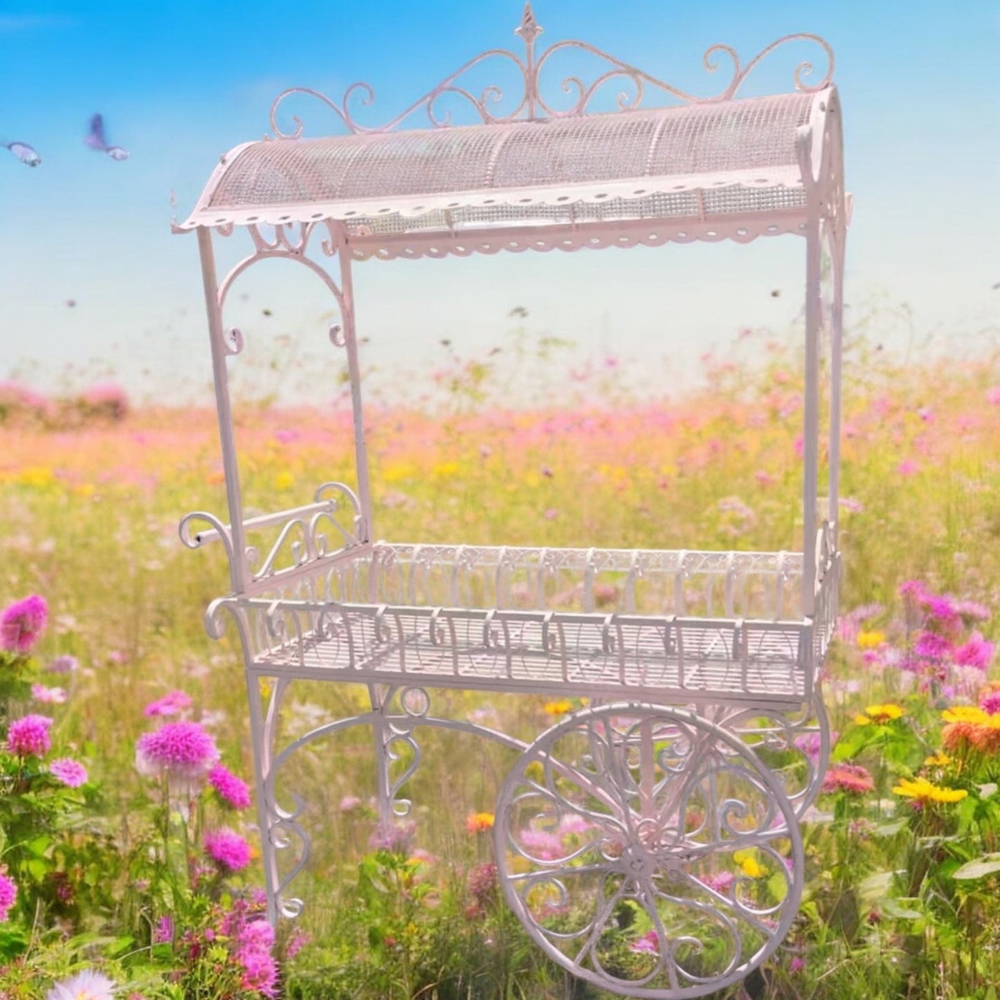 Garden Flower Cart Pink - Custom Prop Rentals