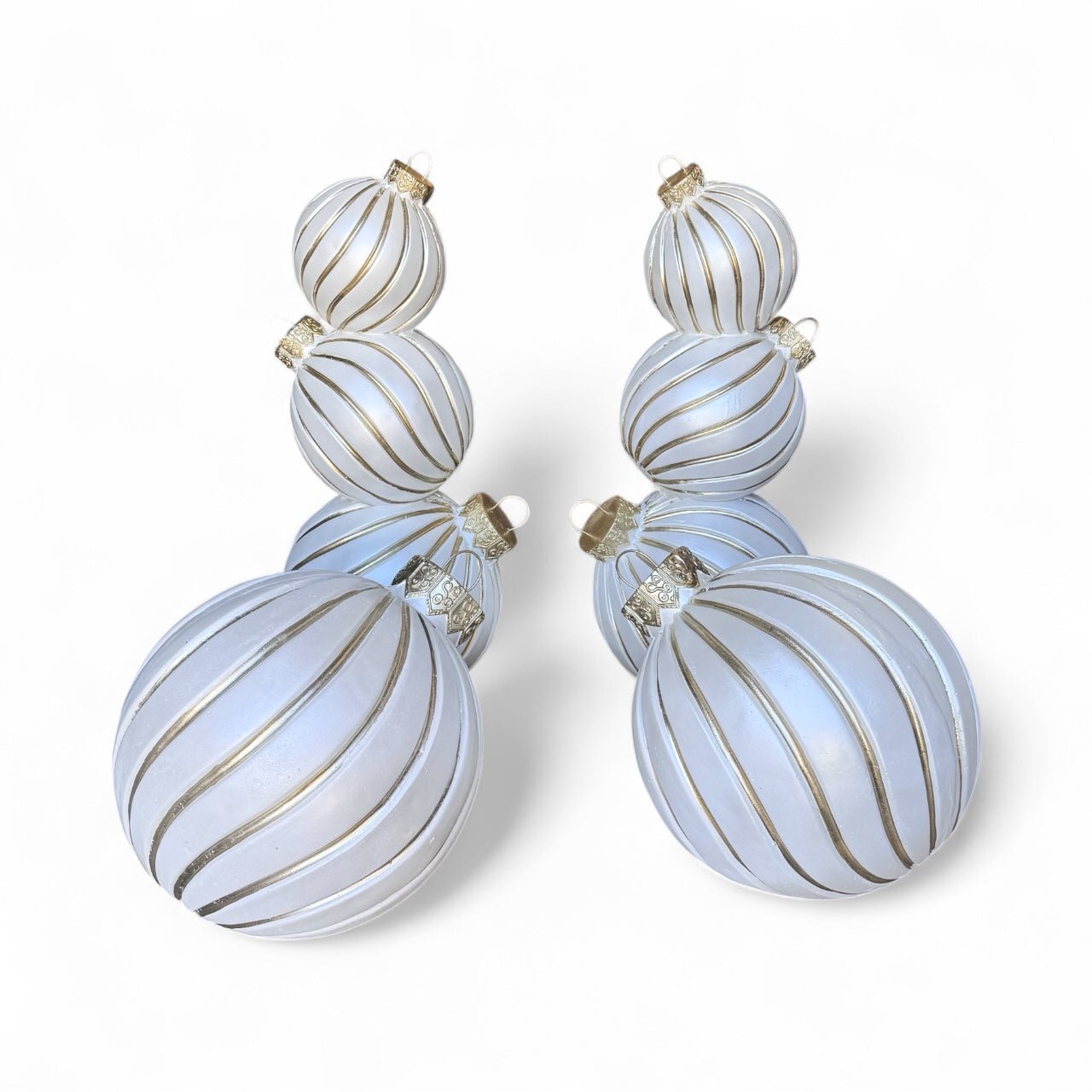 Gold and White Ornament Package - Custom Prop Rentals