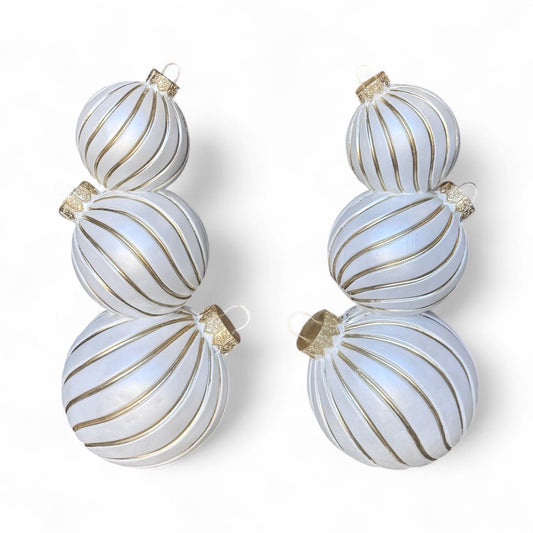 Gold and White Ornament Stacked - Custom Prop Rentals