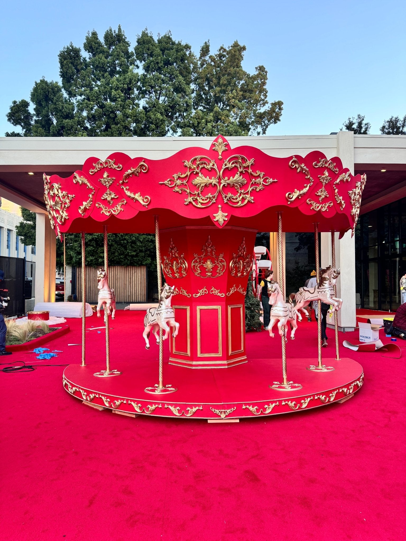 Grand Carousel Red & Gold – Custom Prop Rentals