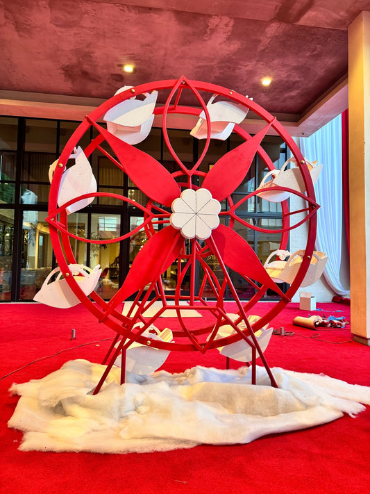Grand Ferris Wheel Red & Gold - Custom Prop Rentals