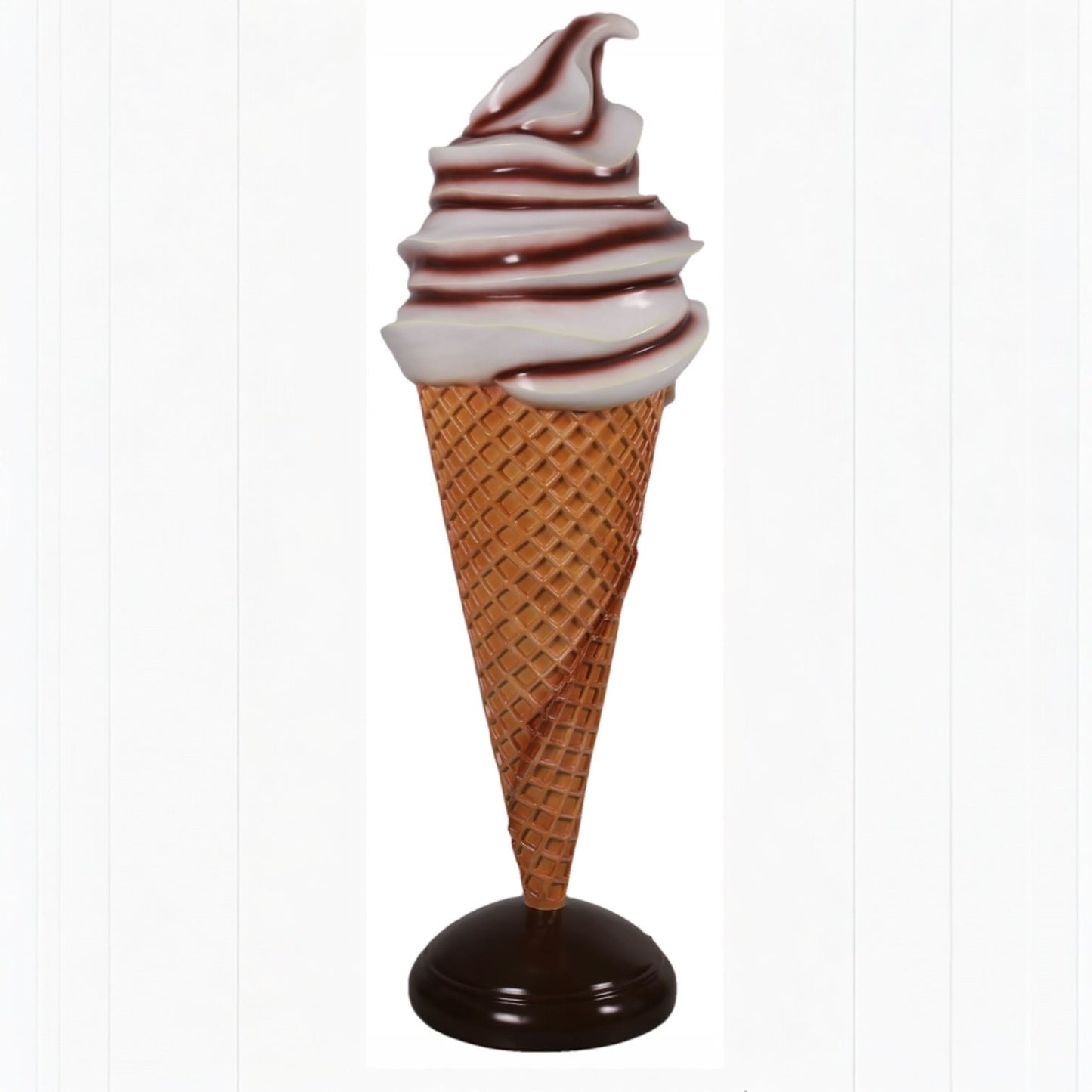 Ice Cream Chocolate and Vanilla Cone Swirl 6FT - Custom Prop Rentals
