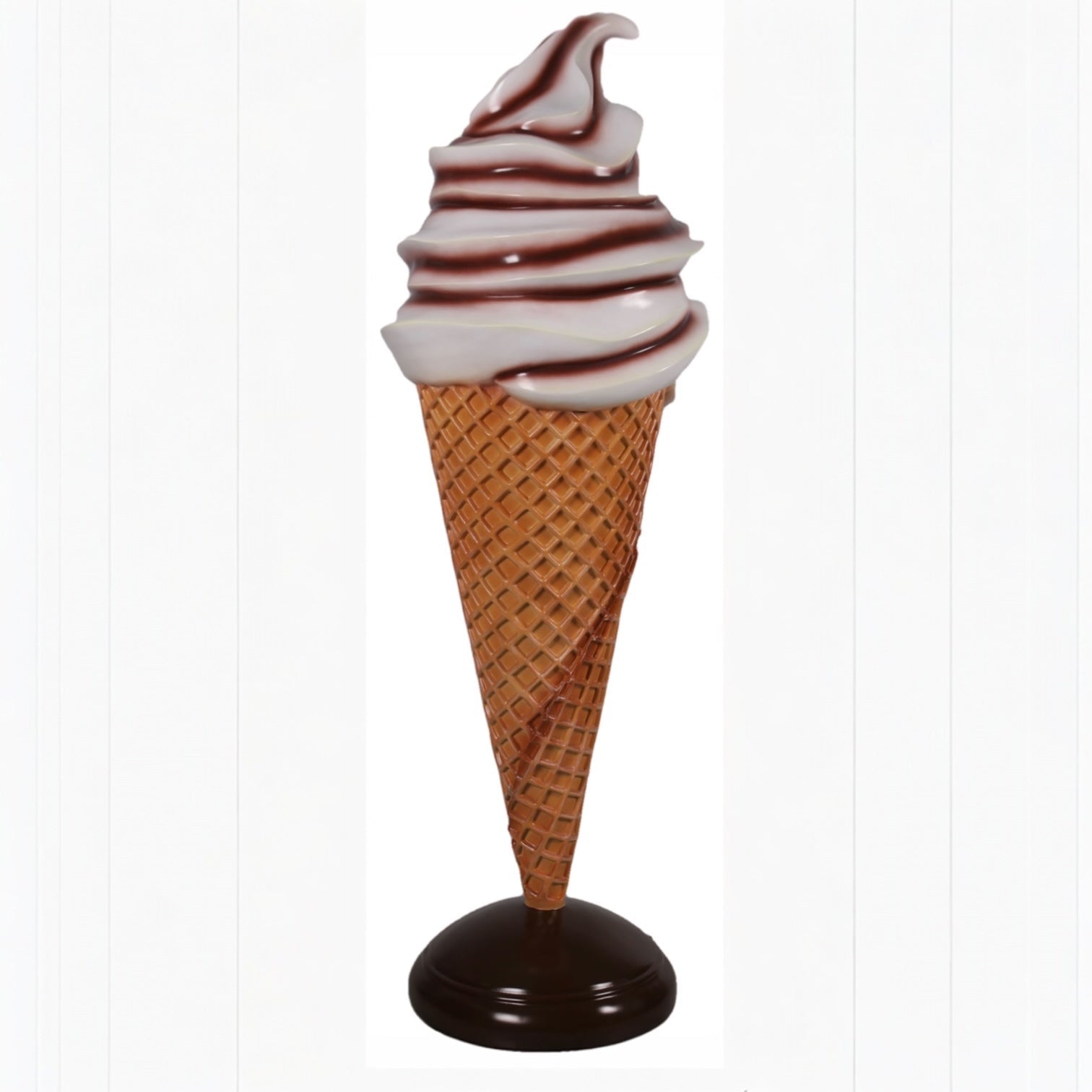 Ice Cream Chocolate and Vanilla Cone Swirl 6FT - Custom Prop Rentals