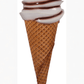 Ice Cream Chocolate and Vanilla Cone Swirl 6FT - Custom Prop Rentals