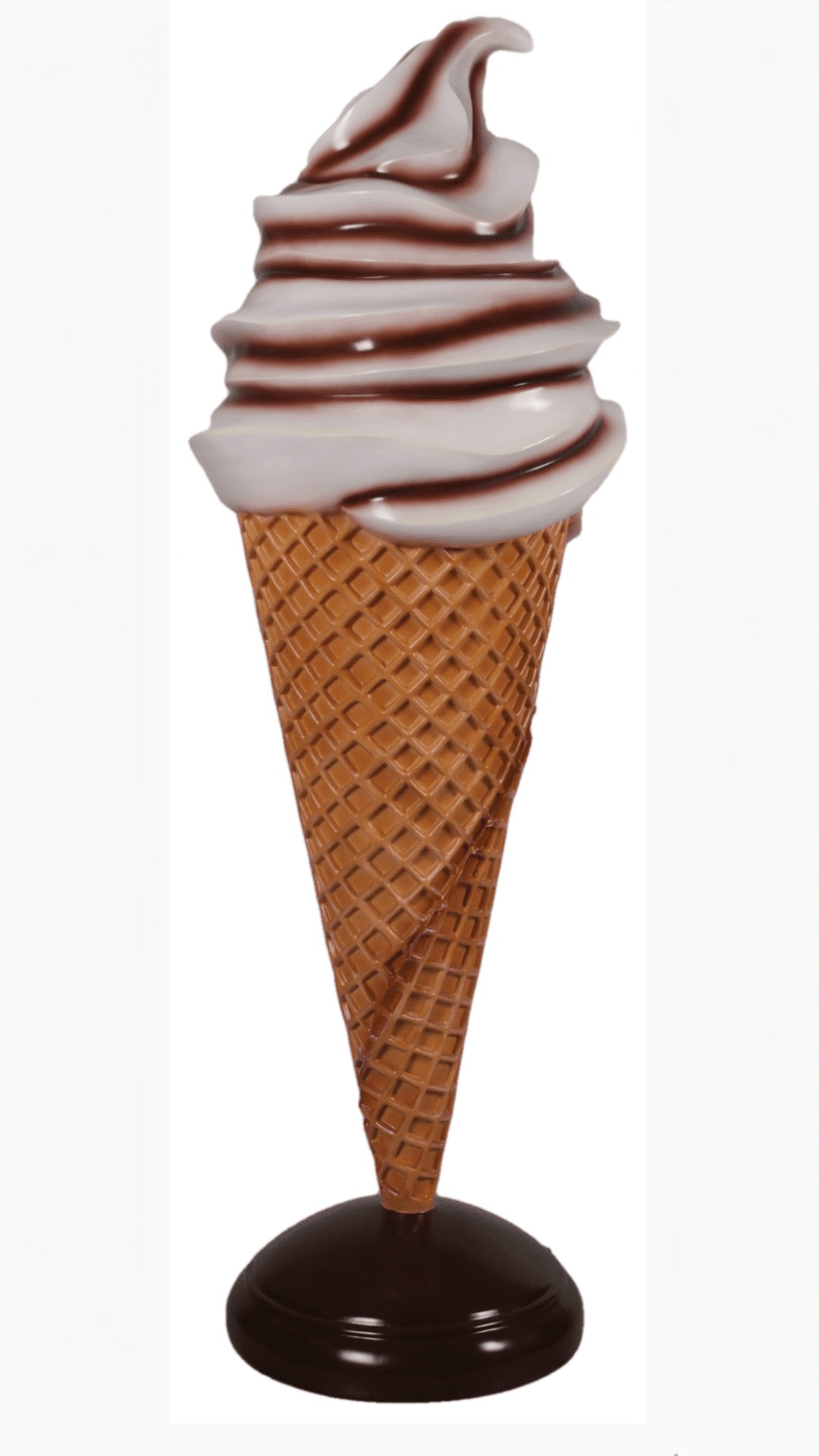 Ice Cream Chocolate and Vanilla Cone Swirl 6FT - Custom Prop Rentals