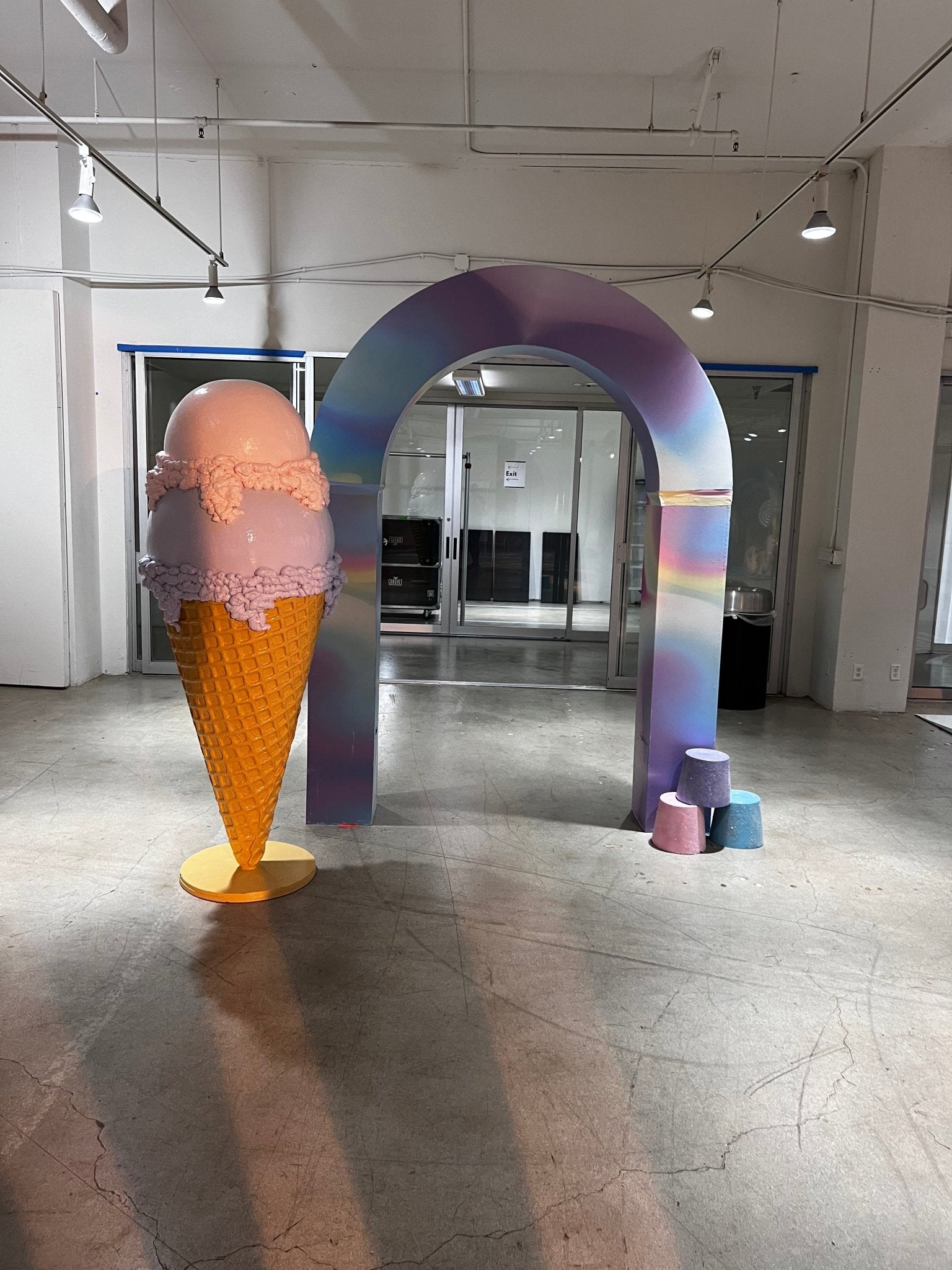Ice Cream Double Scoop 6ft Pastel Lavender/Pink - Custom Prop Rentals