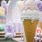 Ice Cream Double Scoop 6ft Pastel Mint/Pink - Custom Prop Rentals
