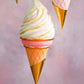 Ice Cream Hanging Peach & Pink - Custom Prop Rentals
