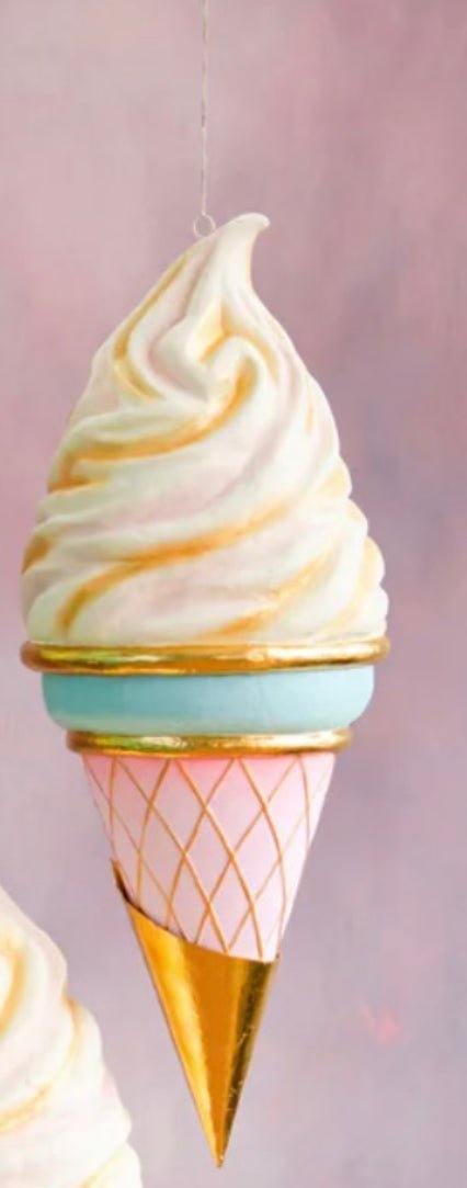 Ice Cream Hanging Pink & Turquoise 27” - Custom Prop Rentals