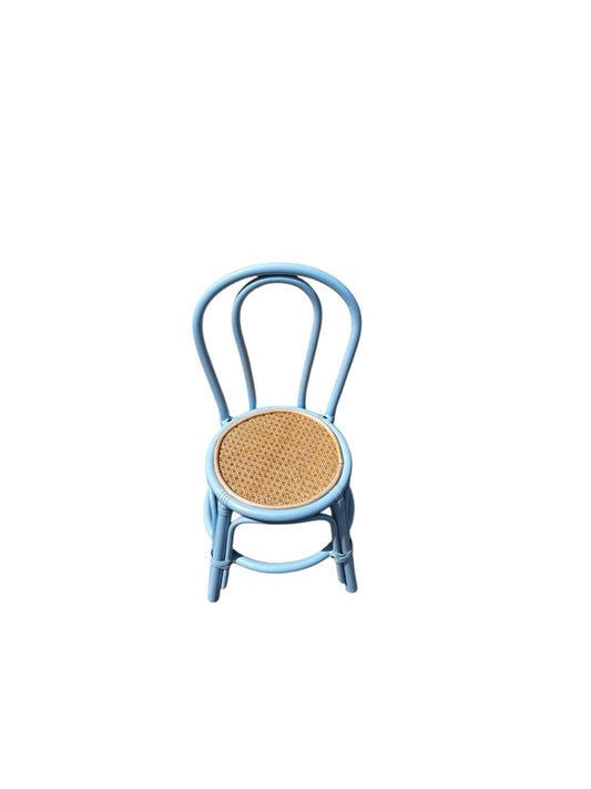 Kid Rattan Bend Back Blue - Custom Prop Rentals