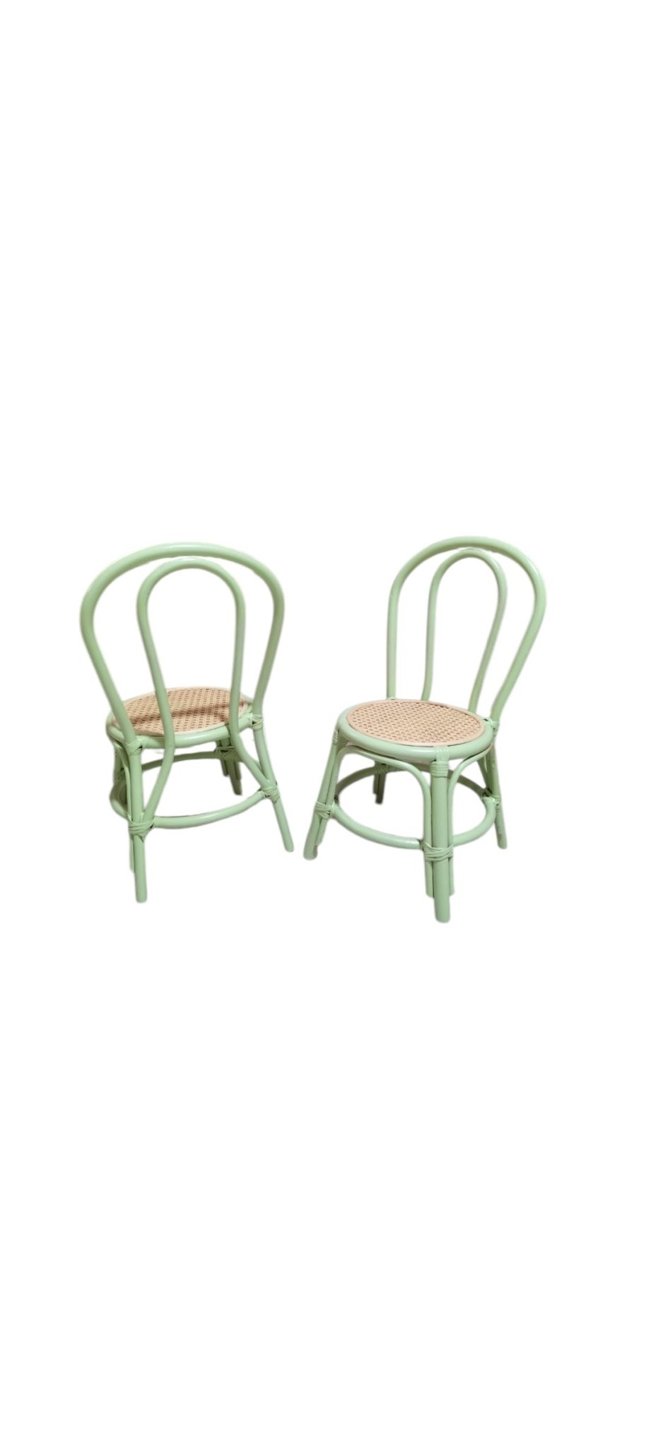 Kid Rattan Bend Back Green - Custom Prop Rentals