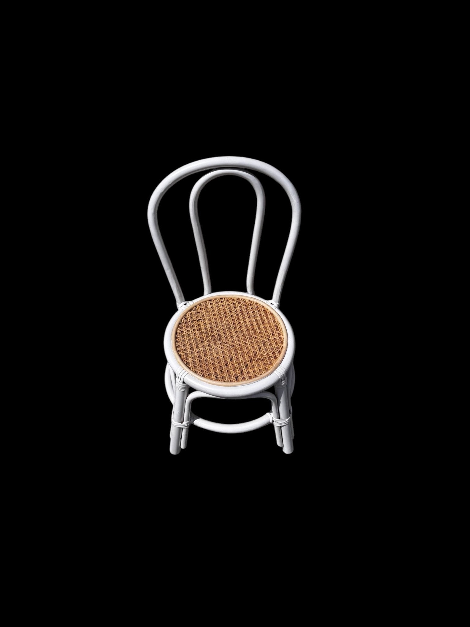 Kid Rattan Bend Back White - Custom Prop Rentals