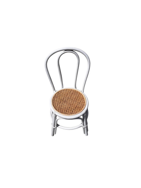 Kid Rattan Bend Back White - Custom Prop Rentals