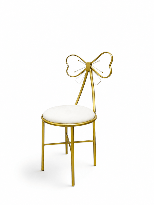 Kids Bow Chair White - Custom Prop Rentals