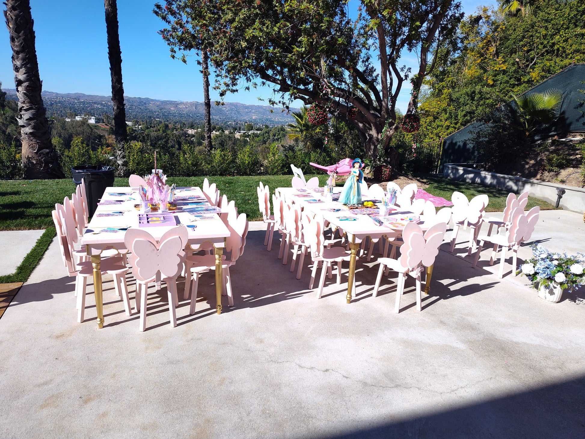 Kids Butterfly Chairs Pink - Custom Prop Rentals