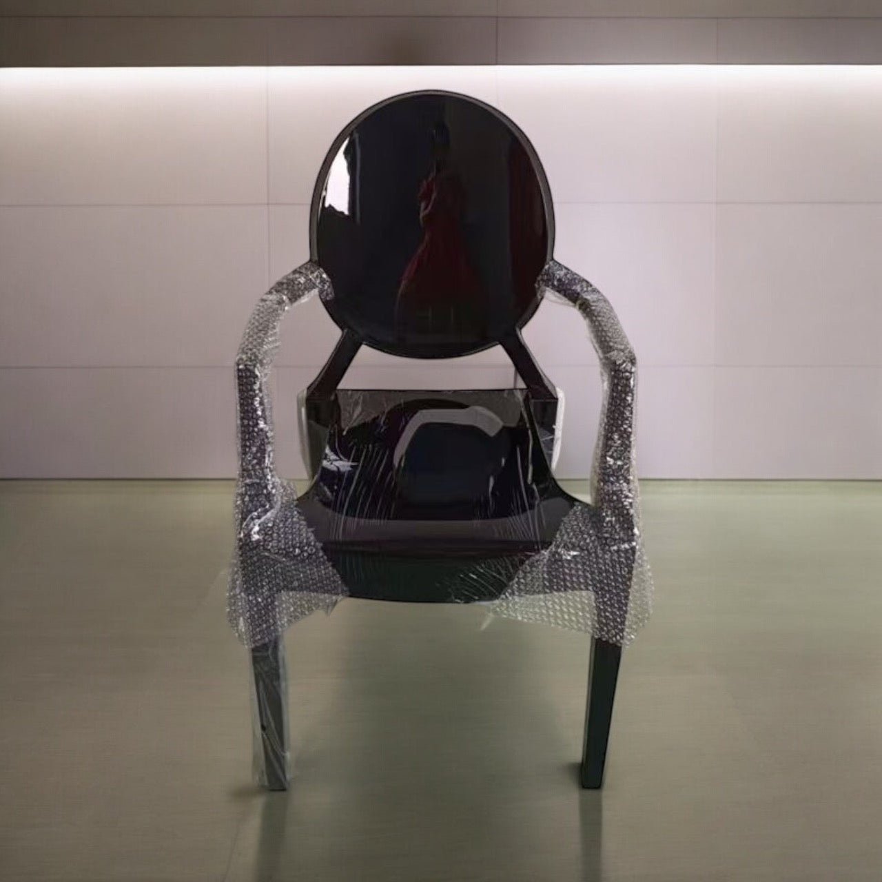 Kids Ghost Chair with arm rest Black - Custom Prop Rentals