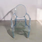 Kids Ghost Chair with arm rest Blue - Custom Prop Rentals
