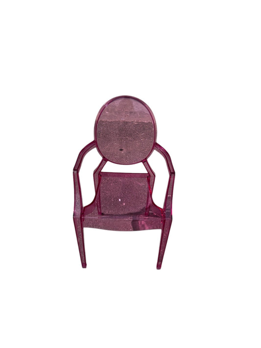 Kids Ghost Chair with arm rest Pink - Custom Prop Rentals