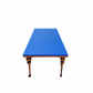 Kids Gold Rectangular Table Blue - Custom Prop Rentals